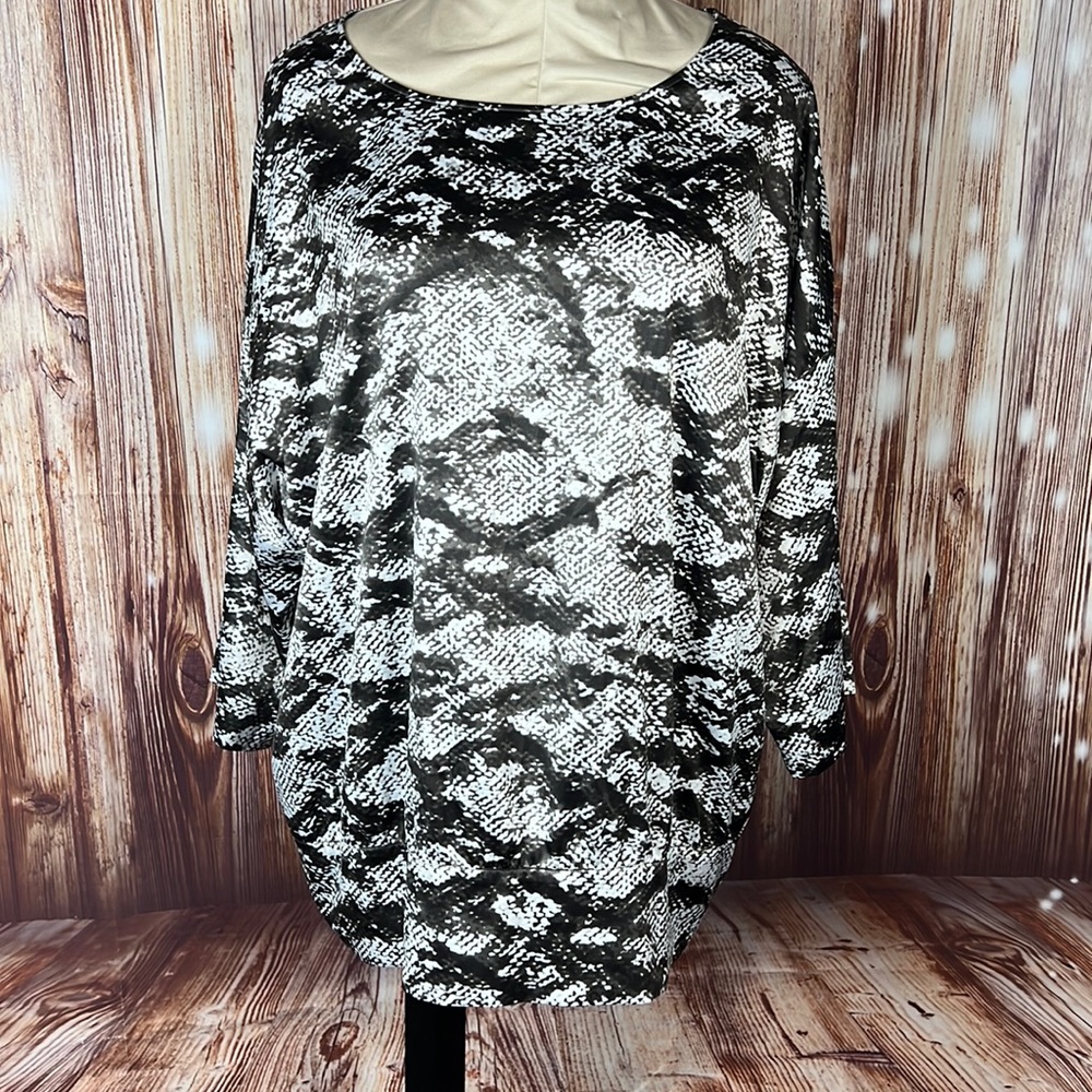 Chico’s Reptile Print 3/4 Sleeve Blouse Top 3